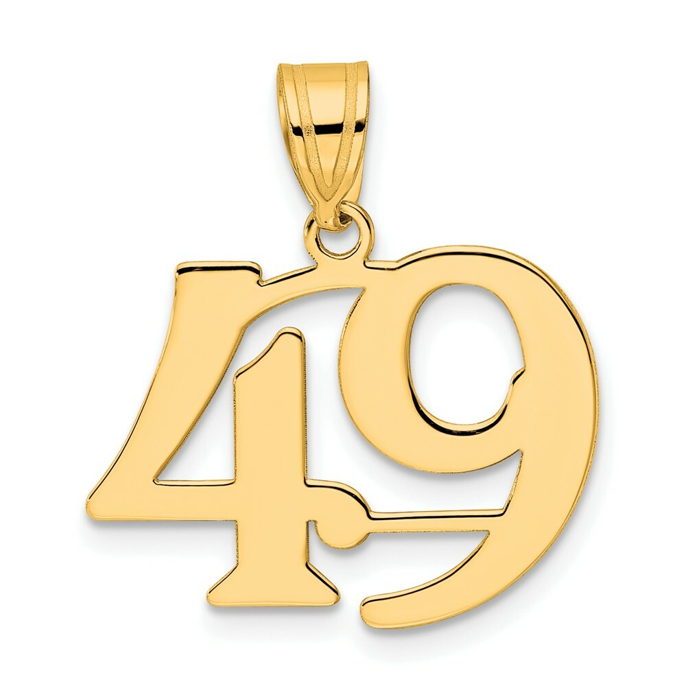 14K Yellow Gold Polished Number 20 Pendant