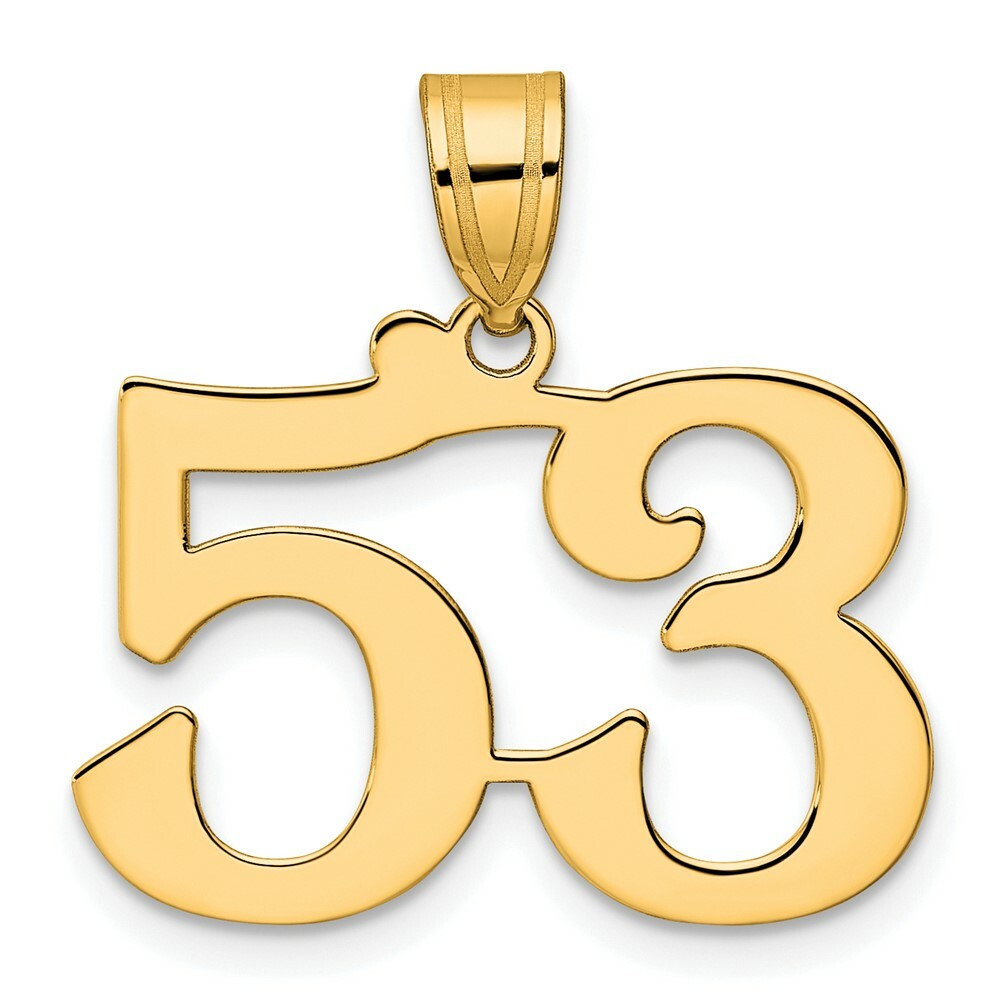 14K Yellow Gold Polished Number 20 Pendant