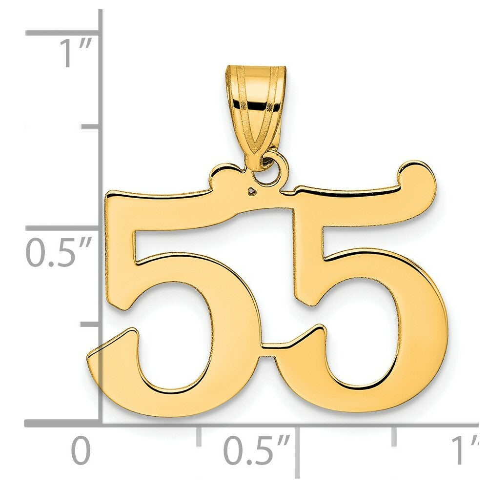 14K Yellow Gold Polished Number 20 Pendant