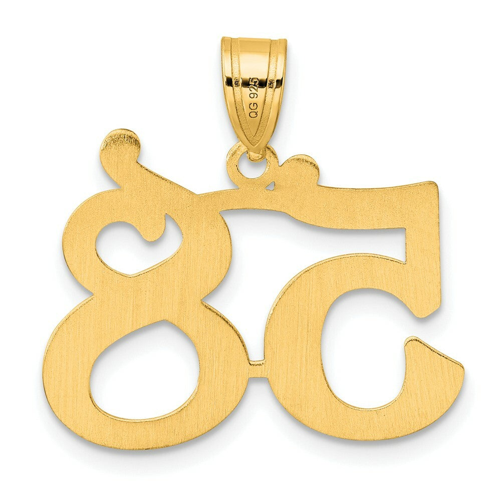 14K Yellow Gold Polished Number 20 Pendant