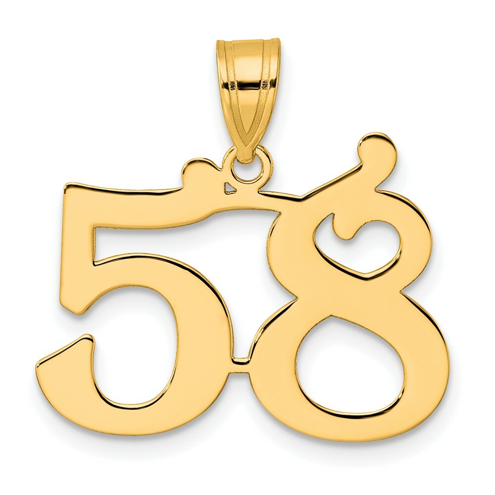14K Yellow Gold Polished Number 20 Pendant