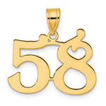 Load image into Gallery viewer, 14K Yellow Gold Polished Number 20 Pendant
