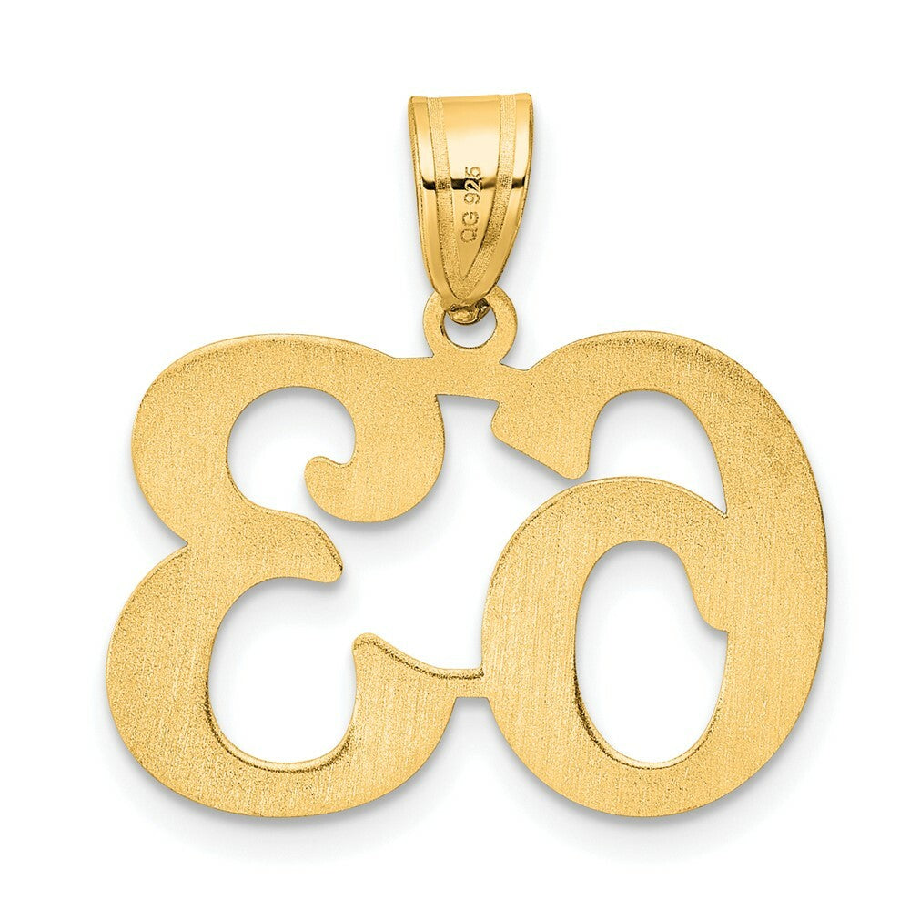 14K Yellow Gold Polished Number 20 Pendant