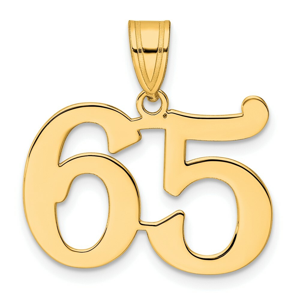 14K Yellow Gold Polished Number 20 Pendant