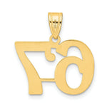 Load image into Gallery viewer, 14K Yellow Gold Polished Number 20 Pendant
