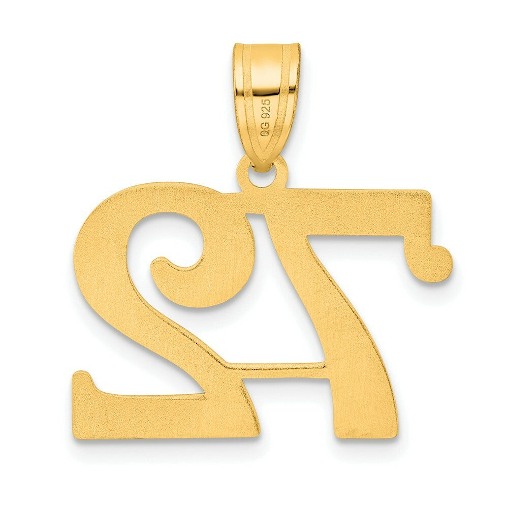 14K Yellow Gold Polished Number 20 Pendant