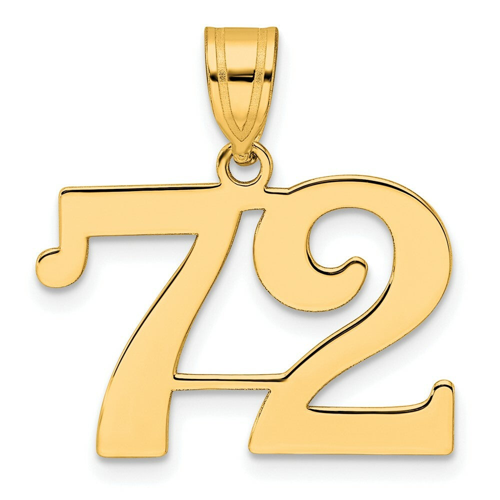 14K Yellow Gold Polished Number 20 Pendant