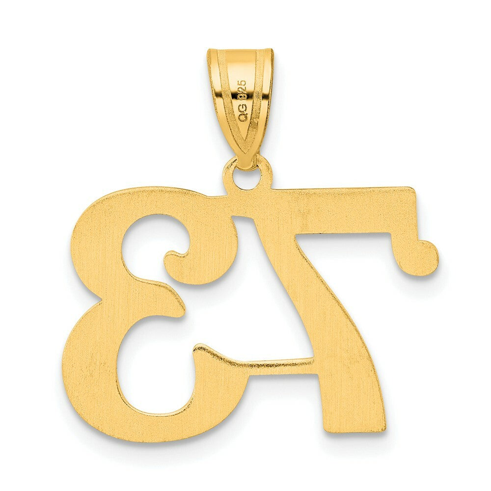 14K Yellow Gold Polished Number 20 Pendant