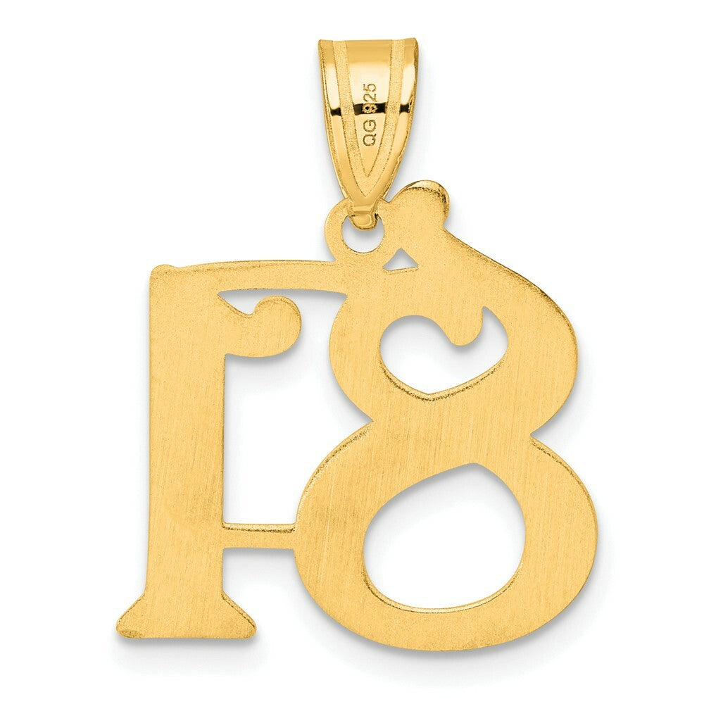 14K Yellow Gold Polished Number 20 Pendant
