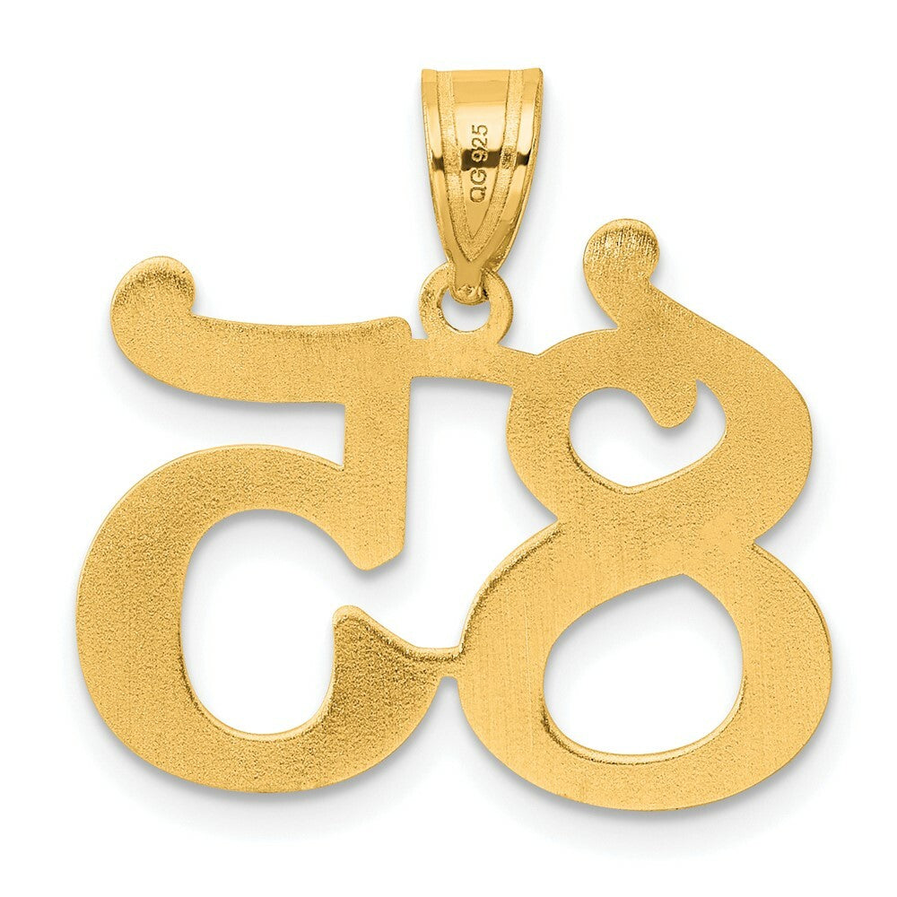 14K Yellow Gold Polished Number 20 Pendant