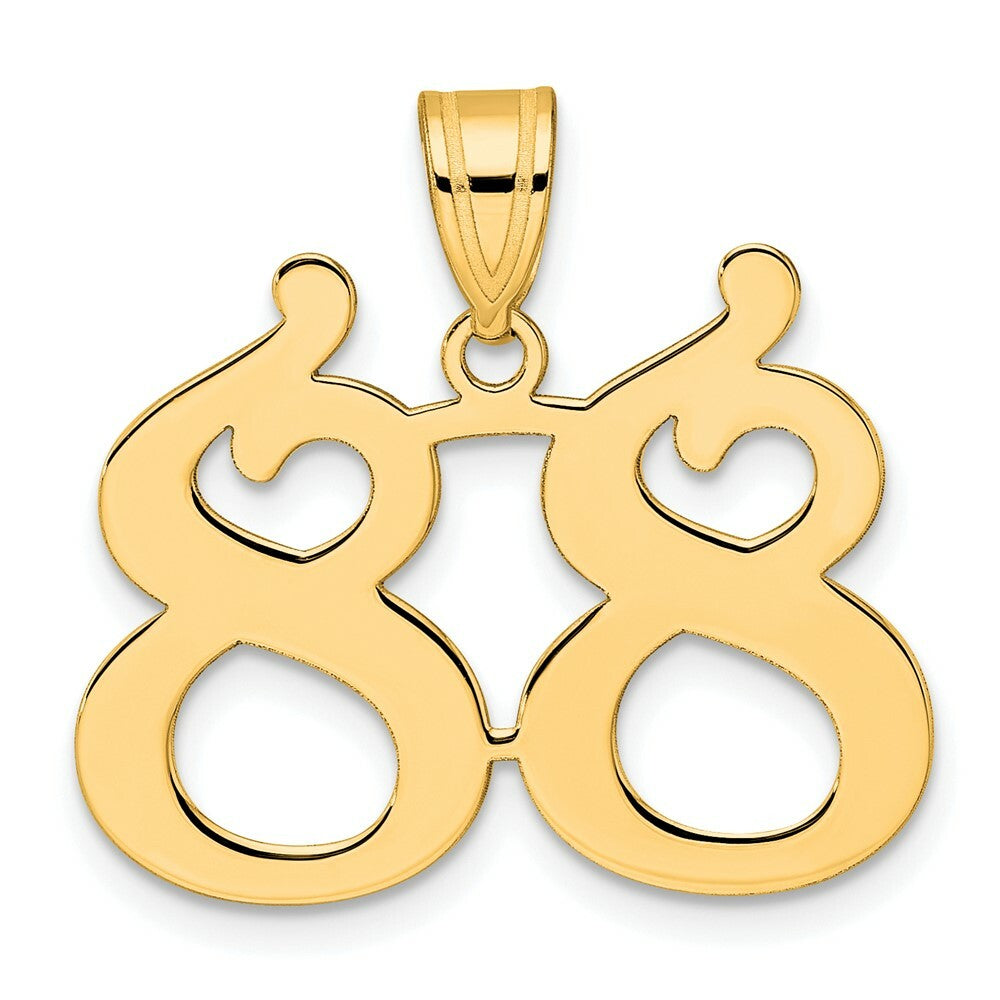 14K Yellow Gold Polished Number 20 Pendant