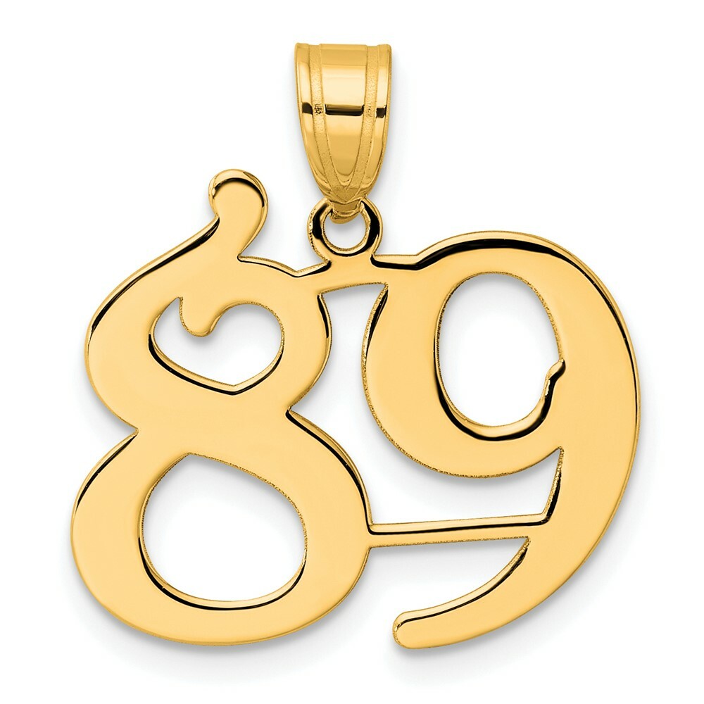 14K Yellow Gold Polished Number 20 Pendant