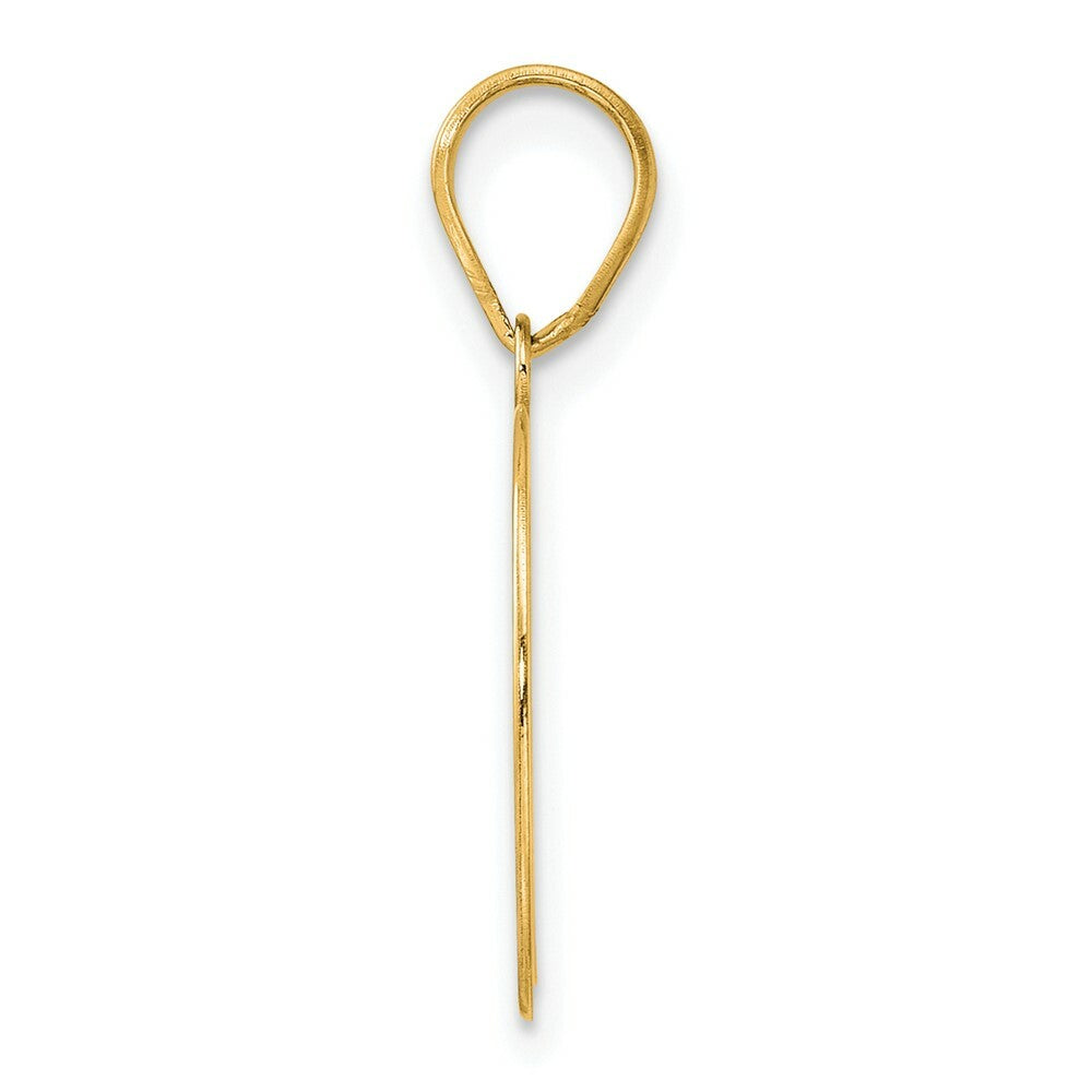 14K Yellow Gold Polished Number 20 Pendant