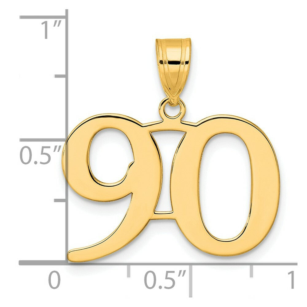 14K Yellow Gold Polished Number 20 Pendant