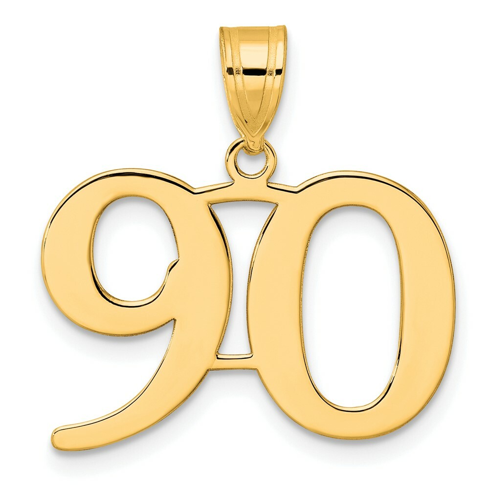 14K Yellow Gold Polished Number 20 Pendant