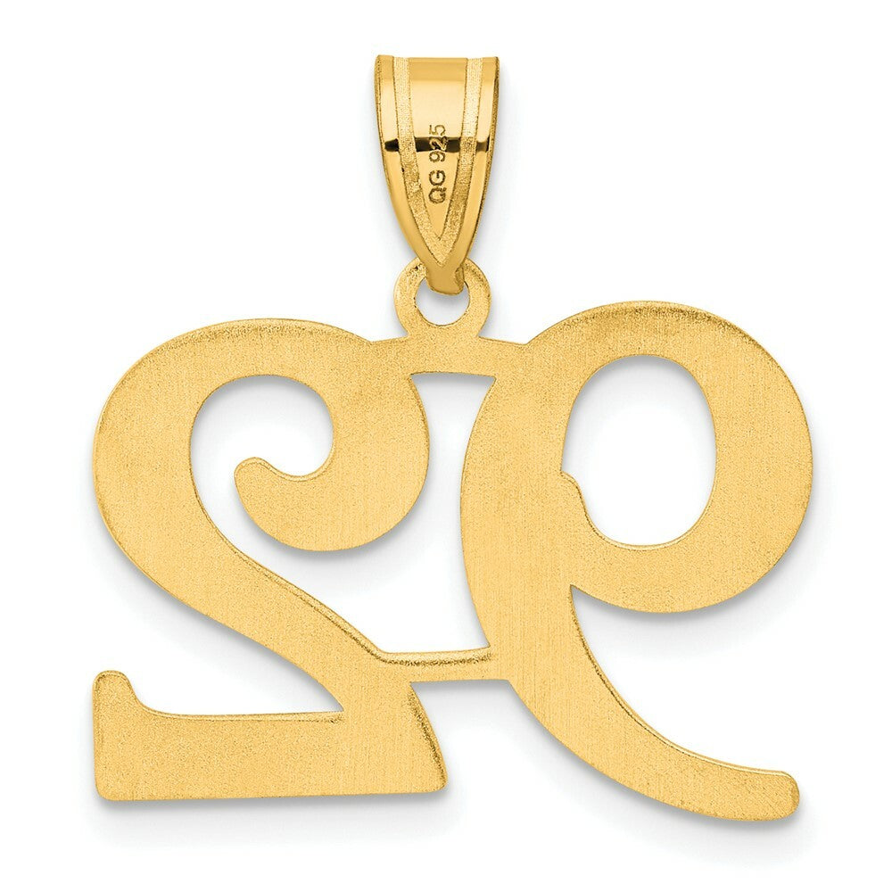 14K Yellow Gold Polished Number 20 Pendant