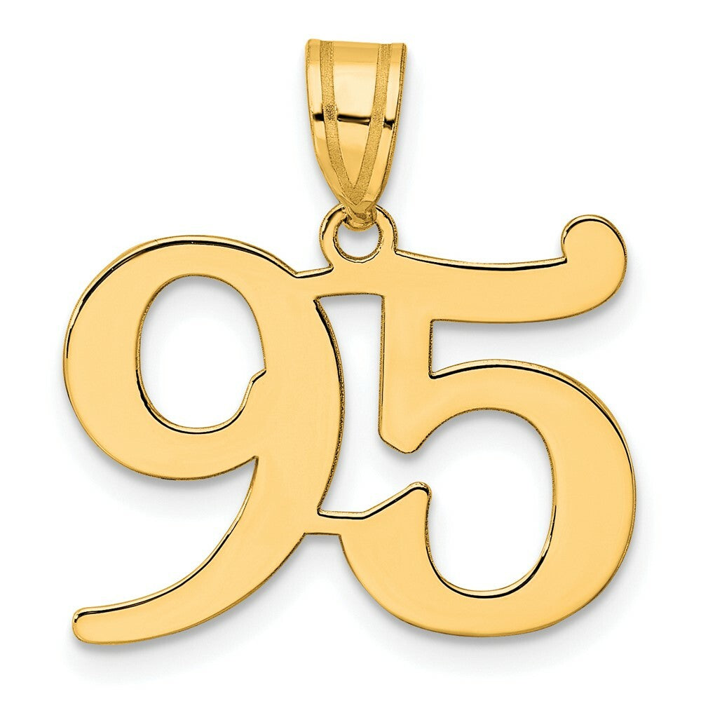 14K Yellow Gold Polished Number 20 Pendant