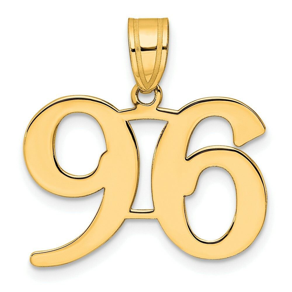 14K Yellow Gold Polished Number 20 Pendant
