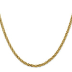 Load image into Gallery viewer, 14K Yellow Gold Diamond-cut Hollow Rope Chain Necklace  Length 16'' inches
