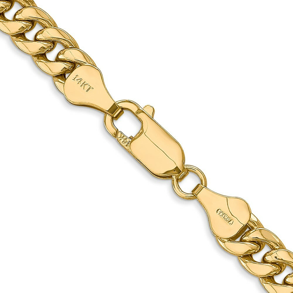 14K Yellow Gold 6mm Semi-Solid Miami Cuban Chain