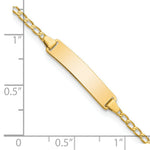 Load image into Gallery viewer, 14K Yellow Gold Flat Curb Link ID Bracelet
