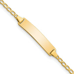 Load image into Gallery viewer, 14K Yellow Gold Flat Curb Link ID Bracelet
