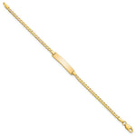 Load image into Gallery viewer, 14K Yellow Gold Flat Curb Link ID Bracelet
