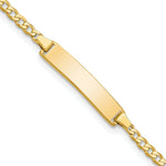Load image into Gallery viewer, 14K Yellow Gold Flat Curb Link ID Bracelet
