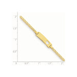 Load image into Gallery viewer, 14K Yellow Gold Engraveable with Stamped-Out Heart Baby/Child ID Bracelet
