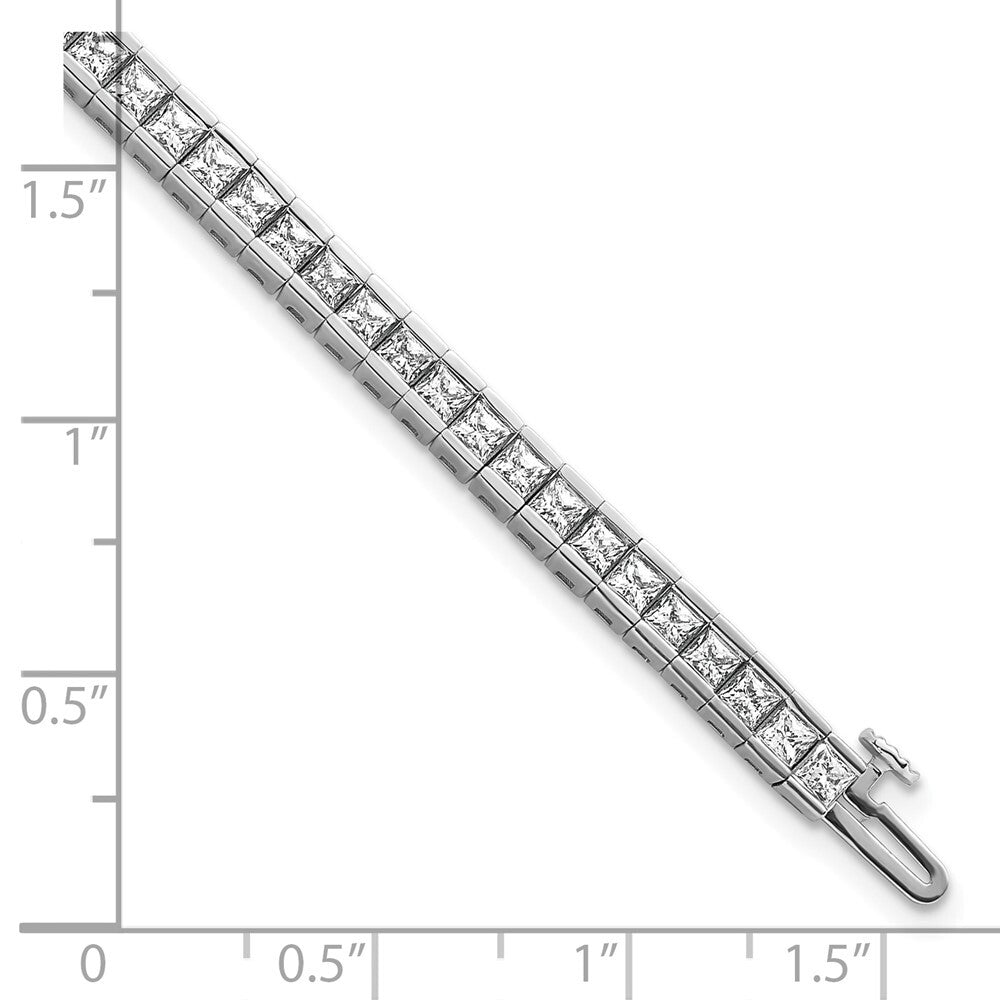 Lab Grown Princess Diamond Tennis Bracelet in 14K White or Yellow Gold for Women - VS1/F and VS2-SI1/G Clarity Color