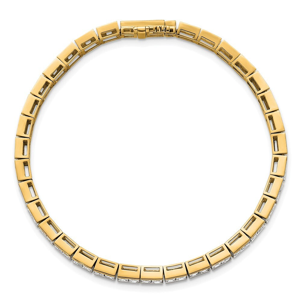 Lab Grown Princess Diamond Tennis Bracelet in 14K White or Yellow Gold for Women - VS1/F and VS2-SI1/G Clarity Color