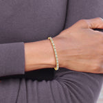 Load image into Gallery viewer, Lab Grown Princess Diamond Tennis Bracelet in 14K White or Yellow Gold for Women - VS1/F and VS2-SI1/G Clarity Color
