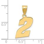 Load image into Gallery viewer, 14K Yellow Gold Polished Block Number Pendant
