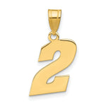 Load image into Gallery viewer, 14K Yellow Gold Polished Block Number Pendant
