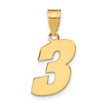 Load image into Gallery viewer, 14K Yellow Gold Polished Block Number Pendant

