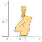 Load image into Gallery viewer, 14K Yellow Gold Polished Block Number Pendant
