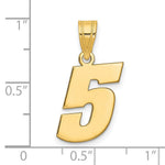Load image into Gallery viewer, 14K Yellow Gold Polished Block Number Pendant
