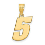 Load image into Gallery viewer, 14K Yellow Gold Polished Block Number Pendant
