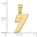Load image into Gallery viewer, 14K Yellow Gold Polished Block Number Pendant
