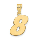 Load image into Gallery viewer, 14K Yellow Gold Polished Block Number Pendant
