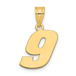 Load image into Gallery viewer, 14K Yellow Gold Polished Block Number Pendant
