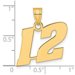 Load image into Gallery viewer, 14K Yellow Gold Polished Block Number Pendant
