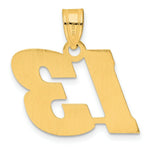 Load image into Gallery viewer, 14K Yellow Gold Polished Block Number Pendant
