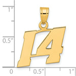 Load image into Gallery viewer, 14K Yellow Gold Polished Block Number Pendant
