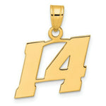 Load image into Gallery viewer, 14K Yellow Gold Polished Block Number Pendant
