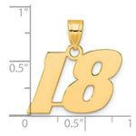 Load image into Gallery viewer, 14K Yellow Gold Polished Block Number Pendant
