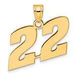 Load image into Gallery viewer, 14K Yellow Gold Polished Block Number Pendant
