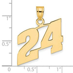 Load image into Gallery viewer, 14K Yellow Gold Polished Block Number Pendant
