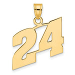 Load image into Gallery viewer, 14K Yellow Gold Polished Block Number Pendant
