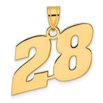 Load image into Gallery viewer, 14K Yellow Gold Polished Block Number Pendant
